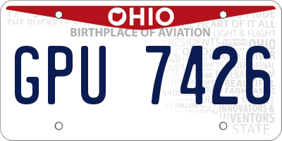 OH license plate GPU7426