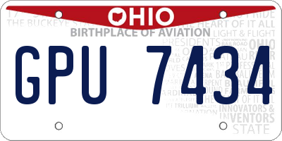 OH license plate GPU7434