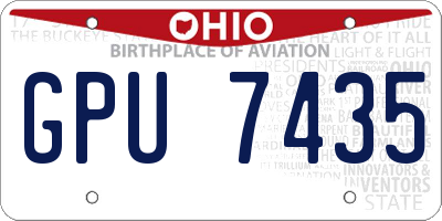 OH license plate GPU7435