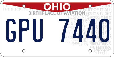 OH license plate GPU7440