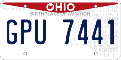 OH license plate GPU7441