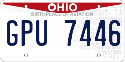 OH license plate GPU7446