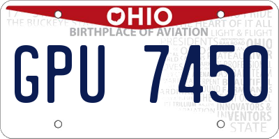 OH license plate GPU7450