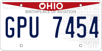 OH license plate GPU7454