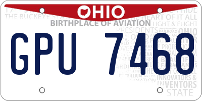 OH license plate GPU7468