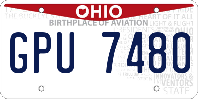 OH license plate GPU7480