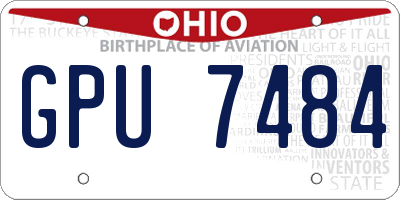 OH license plate GPU7484
