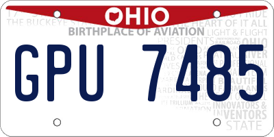 OH license plate GPU7485