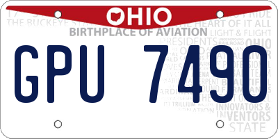 OH license plate GPU7490