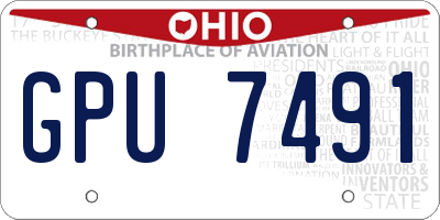 OH license plate GPU7491