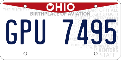 OH license plate GPU7495