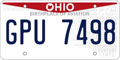 OH license plate GPU7498