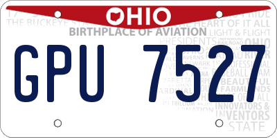 OH license plate GPU7527