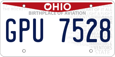 OH license plate GPU7528