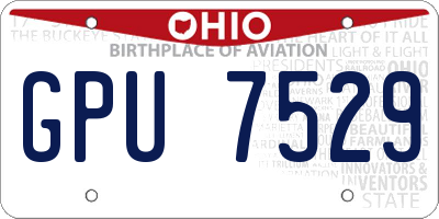 OH license plate GPU7529