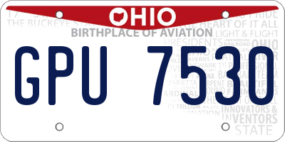 OH license plate GPU7530