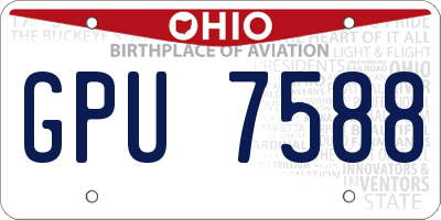 OH license plate GPU7588