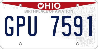 OH license plate GPU7591