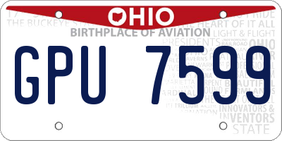 OH license plate GPU7599