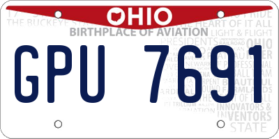 OH license plate GPU7691