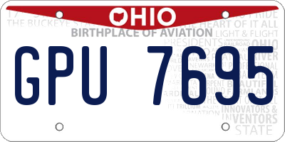 OH license plate GPU7695