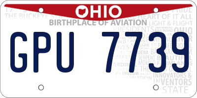 OH license plate GPU7739