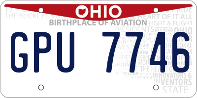 OH license plate GPU7746