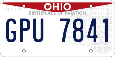 OH license plate GPU7841