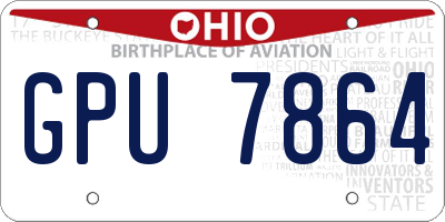 OH license plate GPU7864