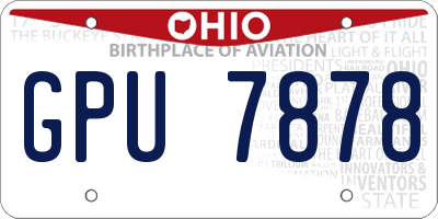OH license plate GPU7878