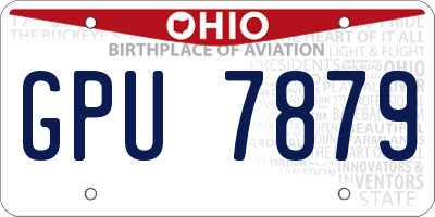 OH license plate GPU7879