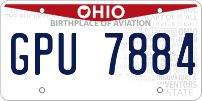 OH license plate GPU7884