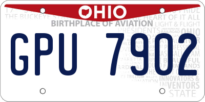 OH license plate GPU7902