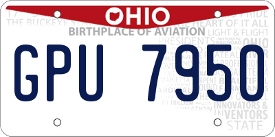 OH license plate GPU7950