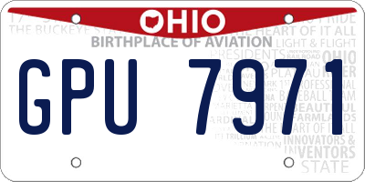 OH license plate GPU7971
