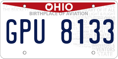 OH license plate GPU8133