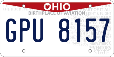 OH license plate GPU8157