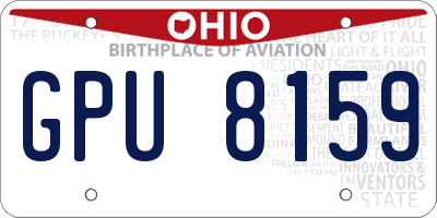 OH license plate GPU8159