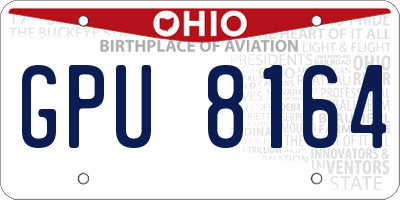 OH license plate GPU8164