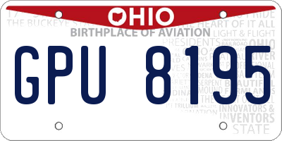 OH license plate GPU8195