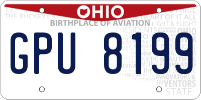 OH license plate GPU8199