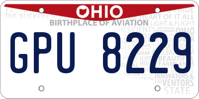 OH license plate GPU8229