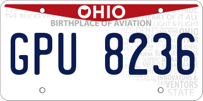 OH license plate GPU8236