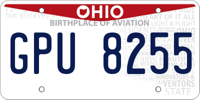 OH license plate GPU8255