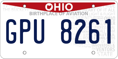 OH license plate GPU8261
