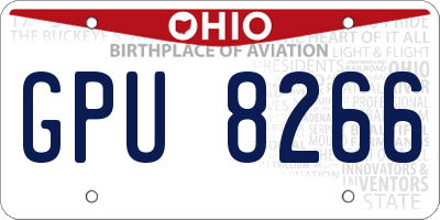 OH license plate GPU8266
