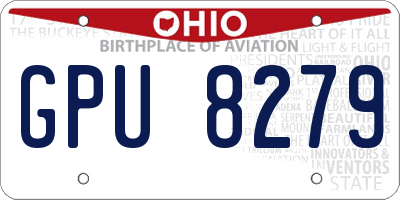 OH license plate GPU8279