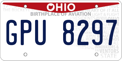 OH license plate GPU8297
