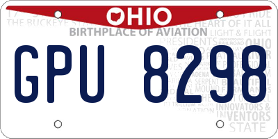 OH license plate GPU8298