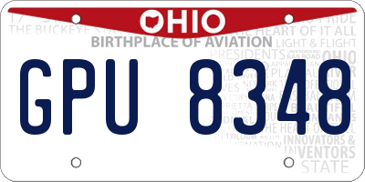OH license plate GPU8348